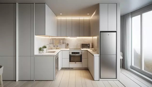 well organized small kitchen